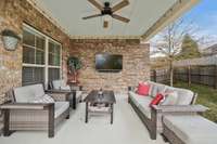 Enjoy serene mornings and tranquil evenings from the comfort of the covered porch.