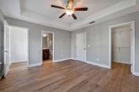 Two walk in closets in the Secondary Suite!