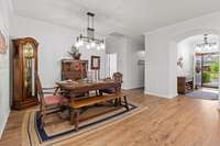 As you enter the home the foyer is loaded with natural light and the dinin