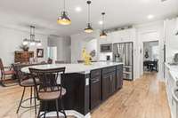 Another view of the kitchen/dining area .  The cabinets and drawers are soft close
