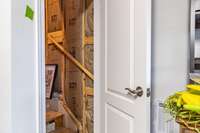 The seller added extra storage /entrance in garage that is enormous for storing extra items