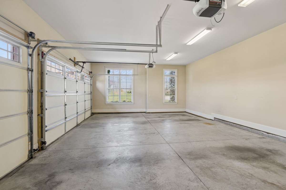 Eight foot insulated garage doors.