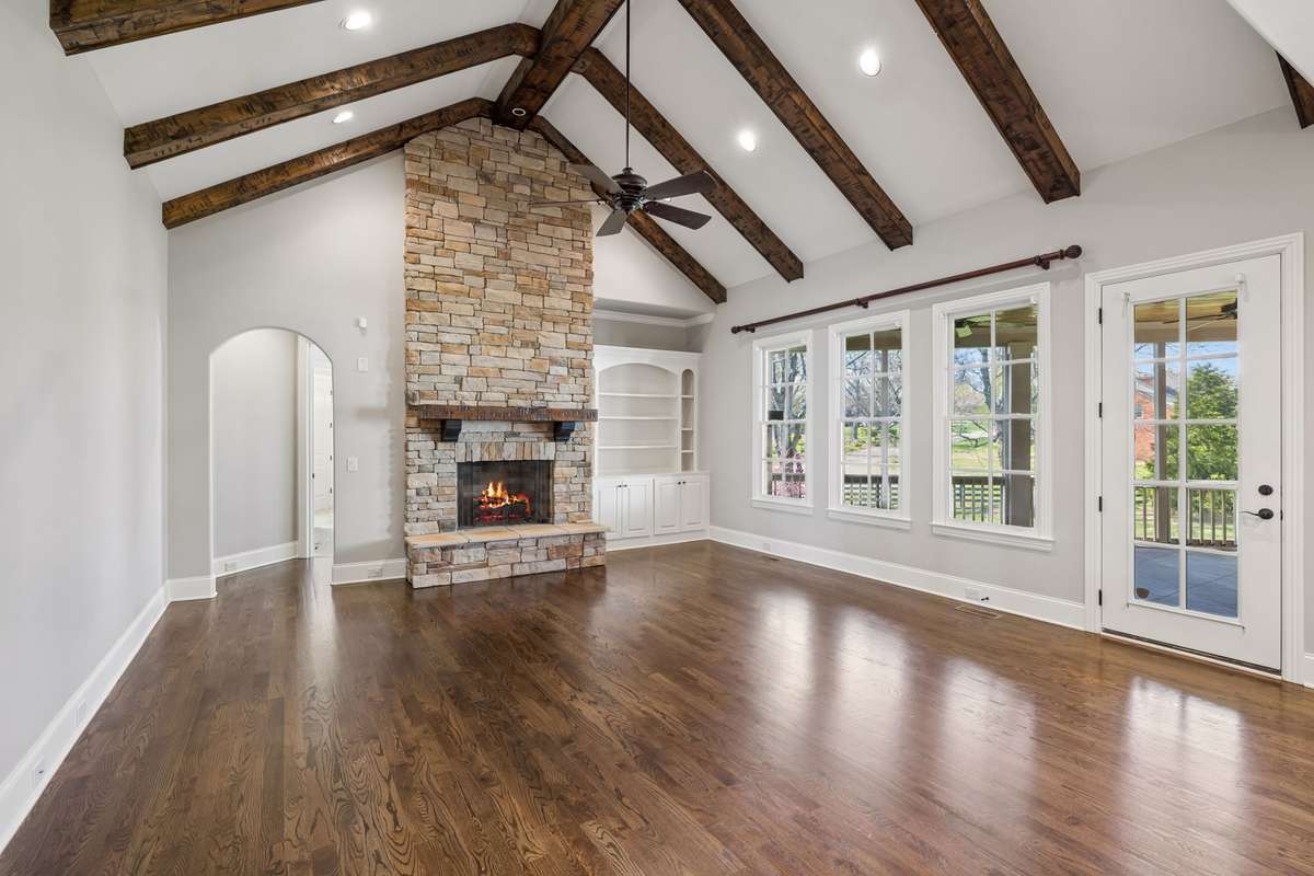 Door to the left leads to primary bedroom area.