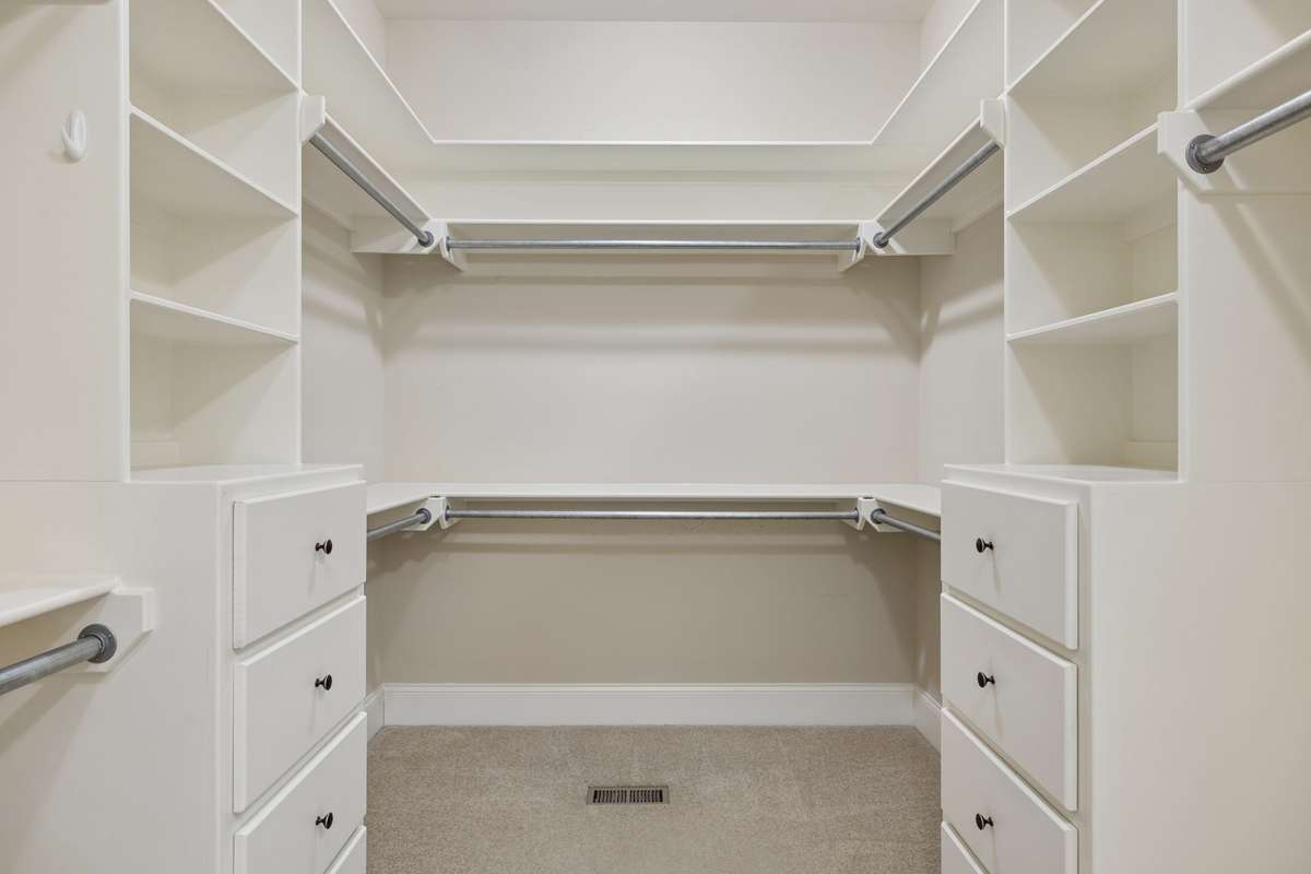 Another view of primary closet.