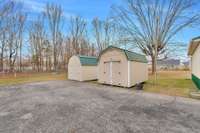 Two storage buildings are included with the property.