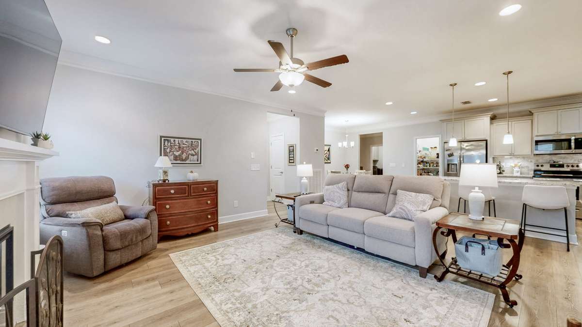 The open floorplan makes entertaining a breeze