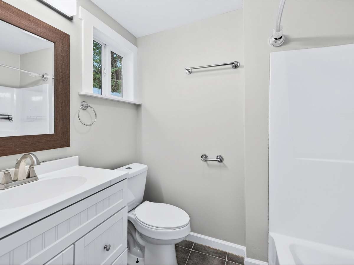 Primary bedroom with full bathroom.