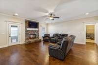 This home offers a large open floor plan.