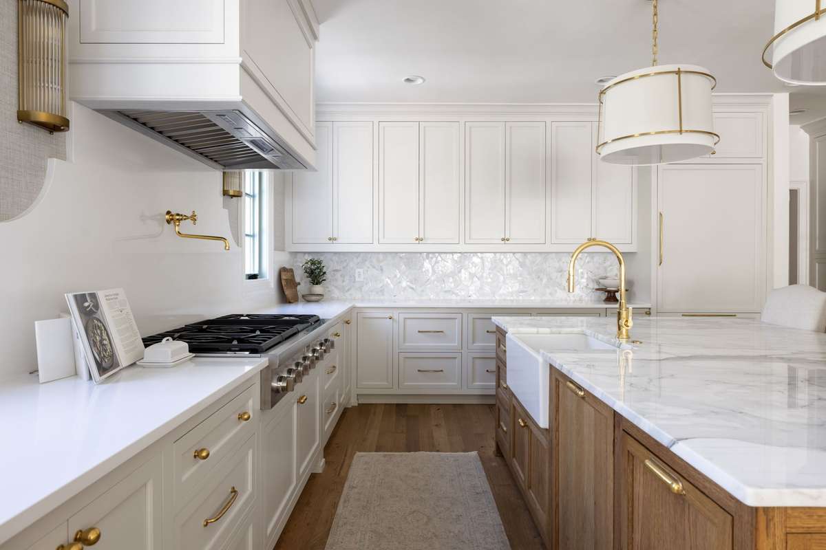 Kitchen detail highlights the bespoke millwork and finish selections