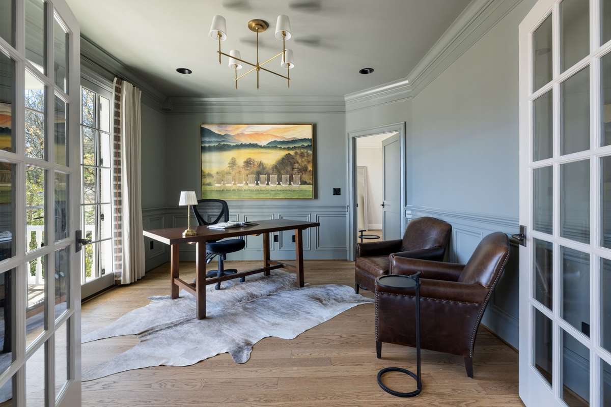 Dedicated office with French doors and access to the primary bedroom
