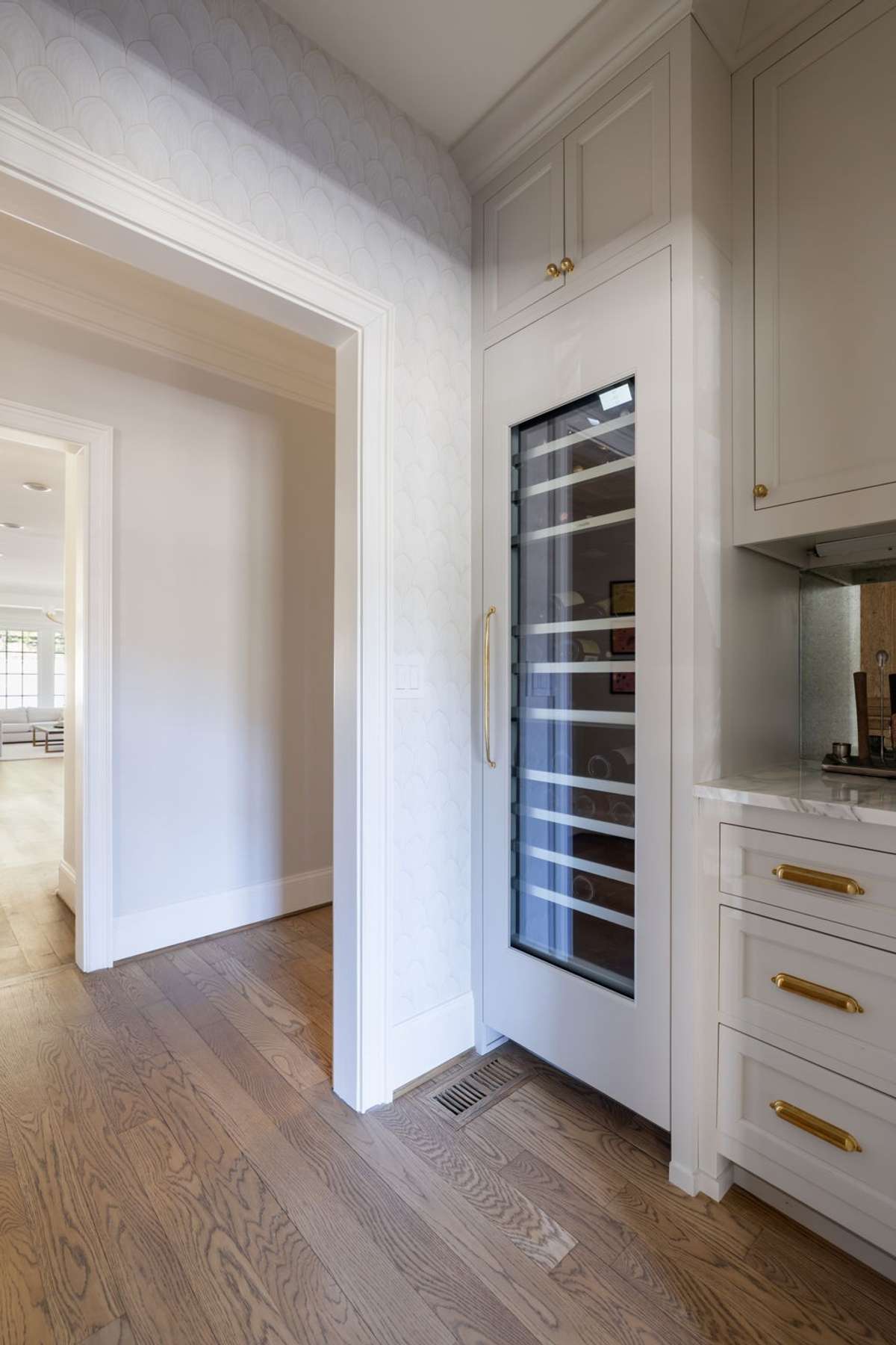 Butler's pantry with wine column
