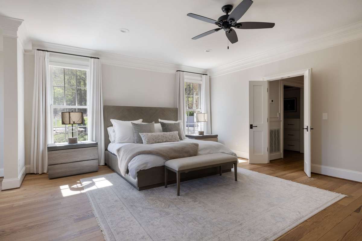 Primary suite with generous proportions and great natural light