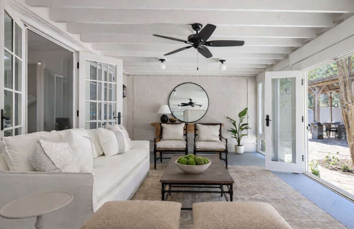 Sunroom extending the home’s indoor-outdoor living