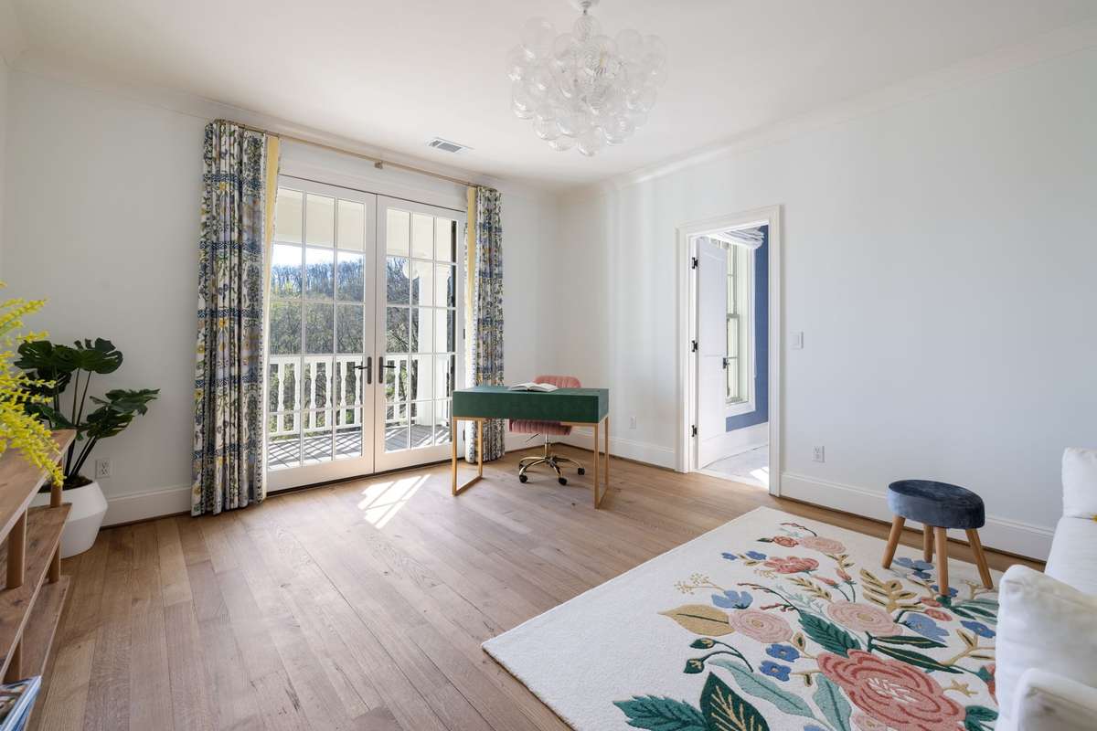 Fourth bedroom or office upstairs with balcony access