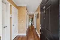 Hardwood floors and plenty of storage throughout.