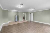 This flexible room is perfect for a media space, playroom, or creative studio.