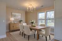 Virtually enhanced dining room