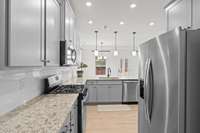 Kitchen view from dining room