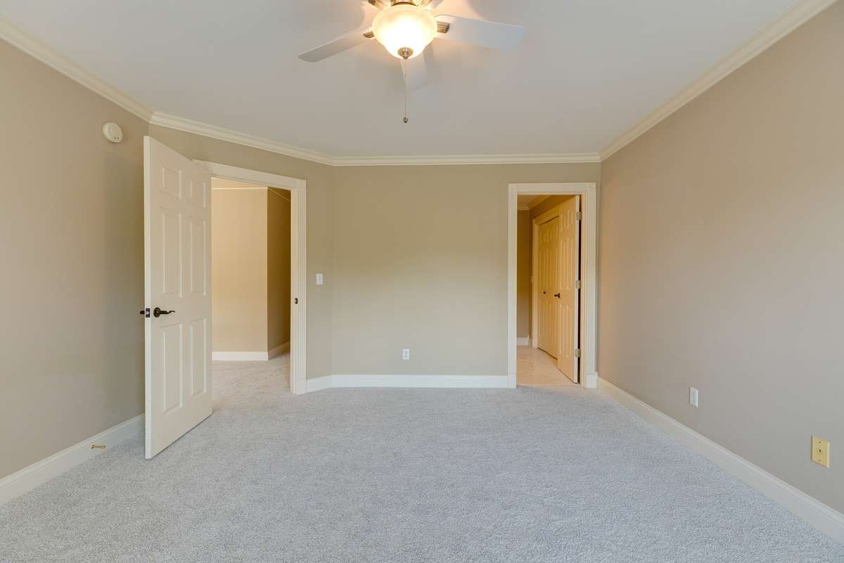 Bedroom 1 upstairs with attached full bathroom