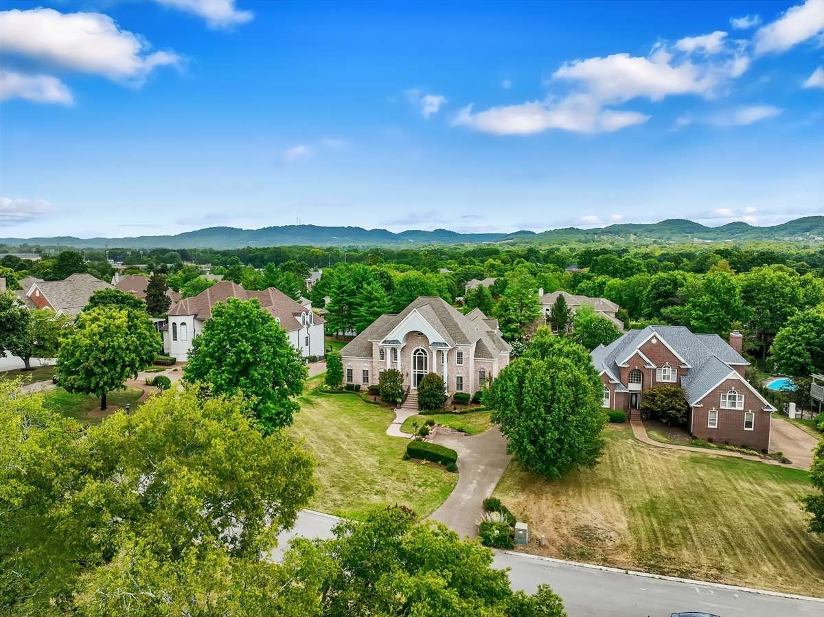 drone view of the house