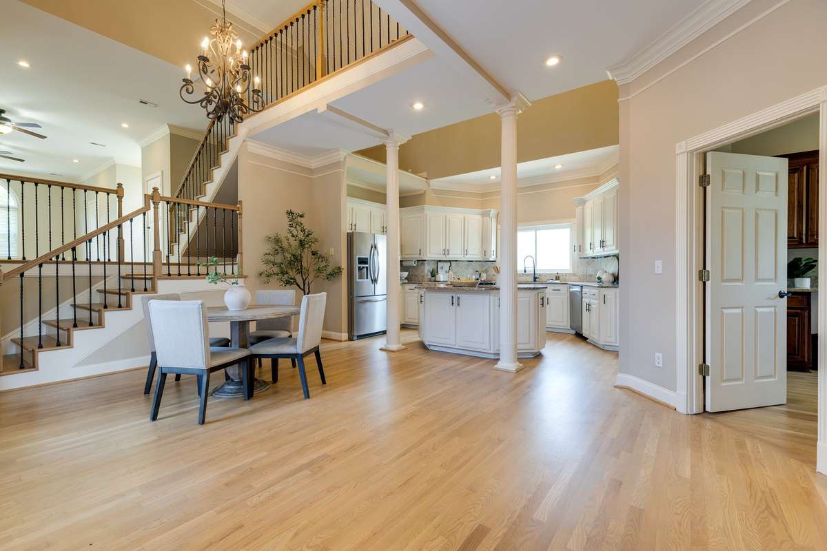 Breakfast room and gourmet kitchen