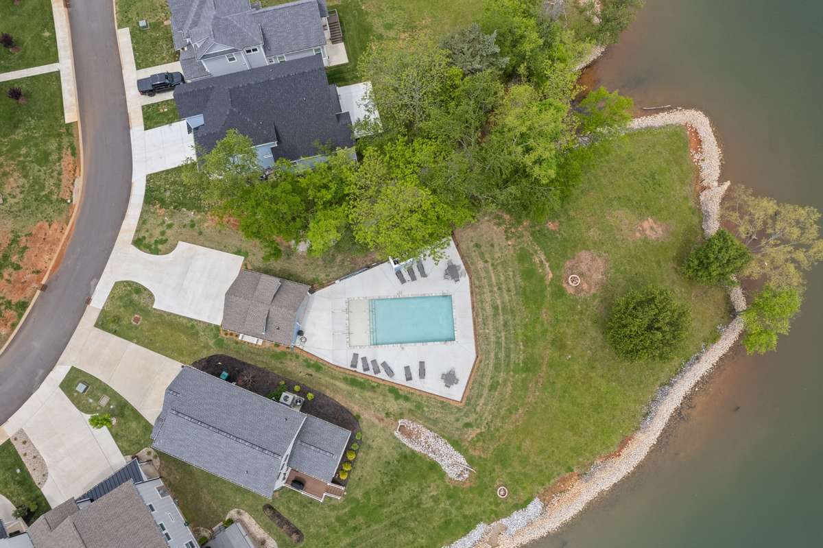 Pool overlooks Tim's Ford Lake