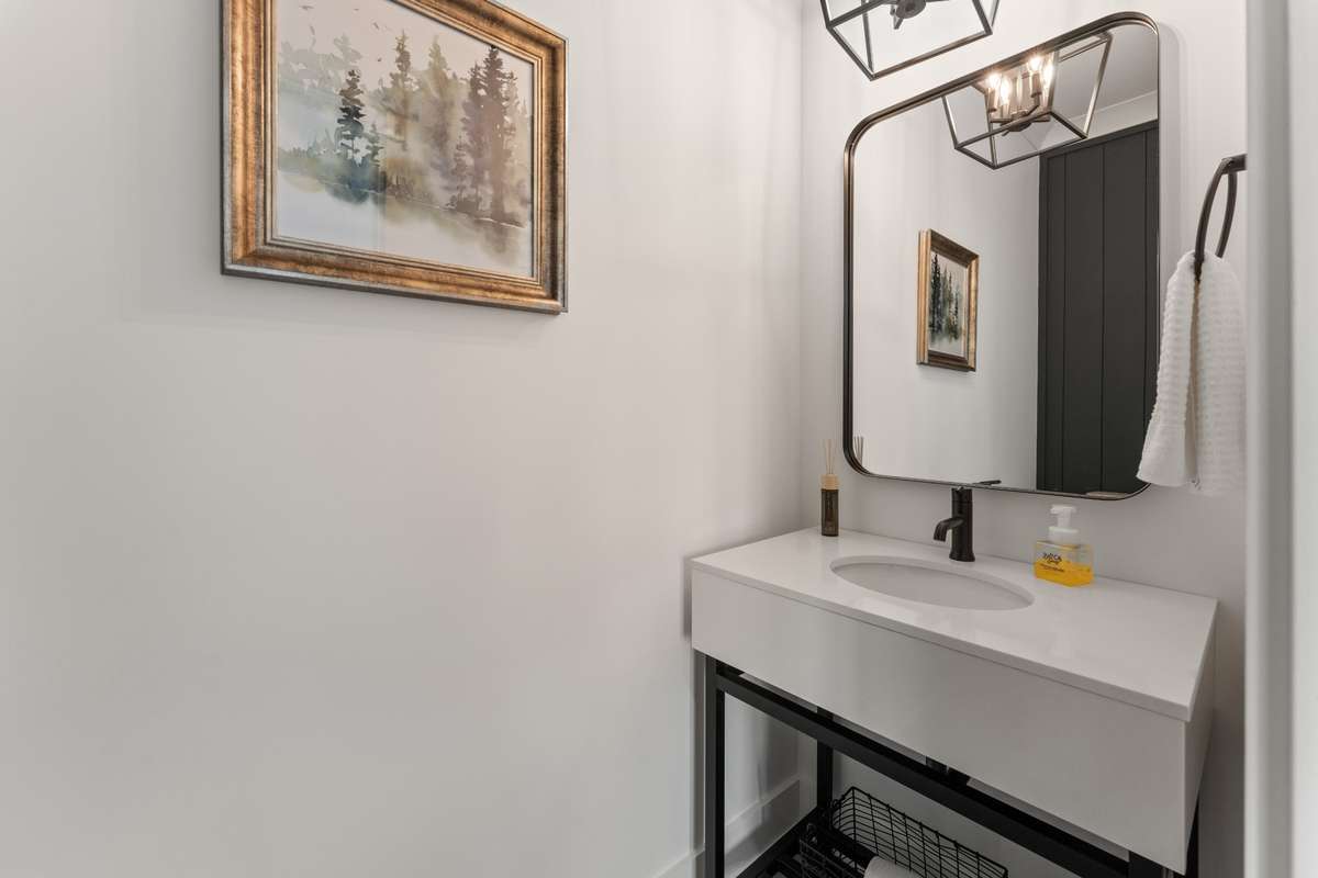 Powder room located on the main level