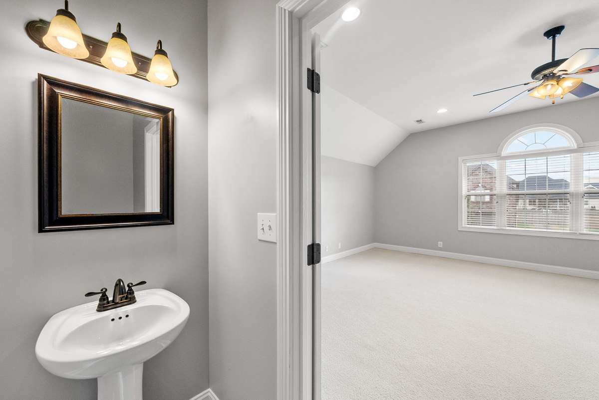 bonus room that could be a 5th bedroom with half bath and closet.