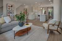 Picture of model home, same plan, to help you visualize furniture.