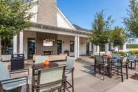 Residents can enjoy the outdoor seating spaces during the warmer months.