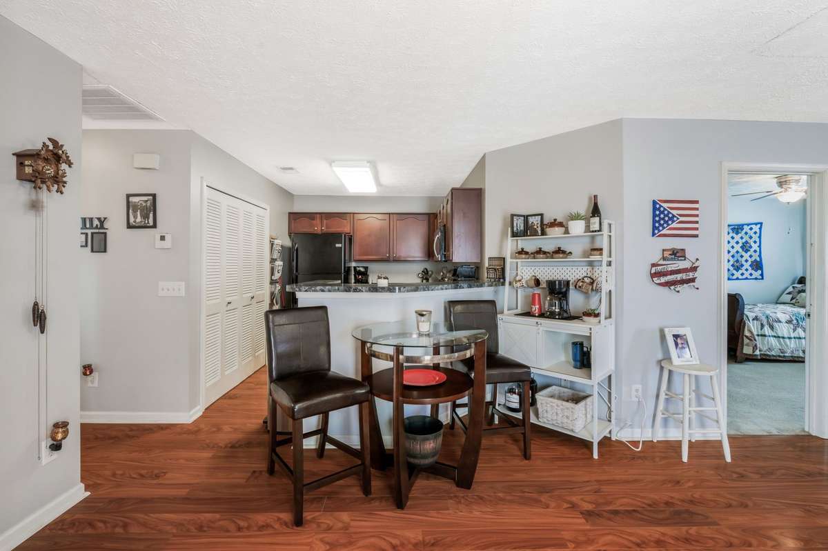 Whether you're hosting dinner or just enjoying a quiet morning coffee, this space offers both comfort and style—right at the heart of the home.