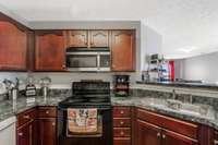 Kitchen is just the right size for the cook...