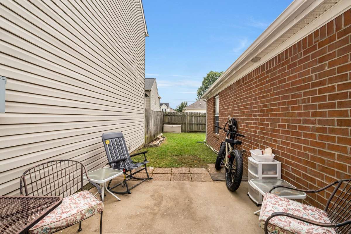 Fully fenced backyard...