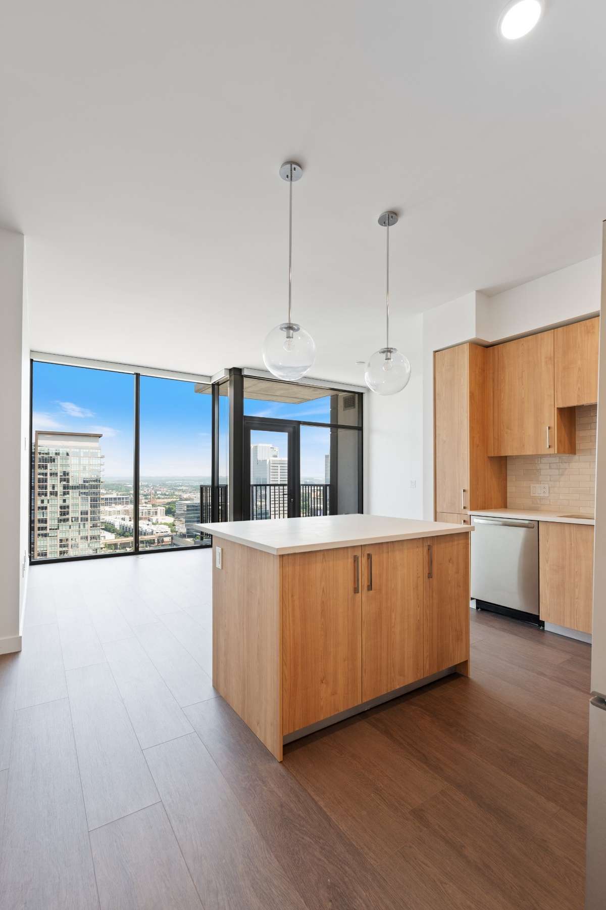 This floor plan has more living room windows than any other one bedroom at Pullman.
