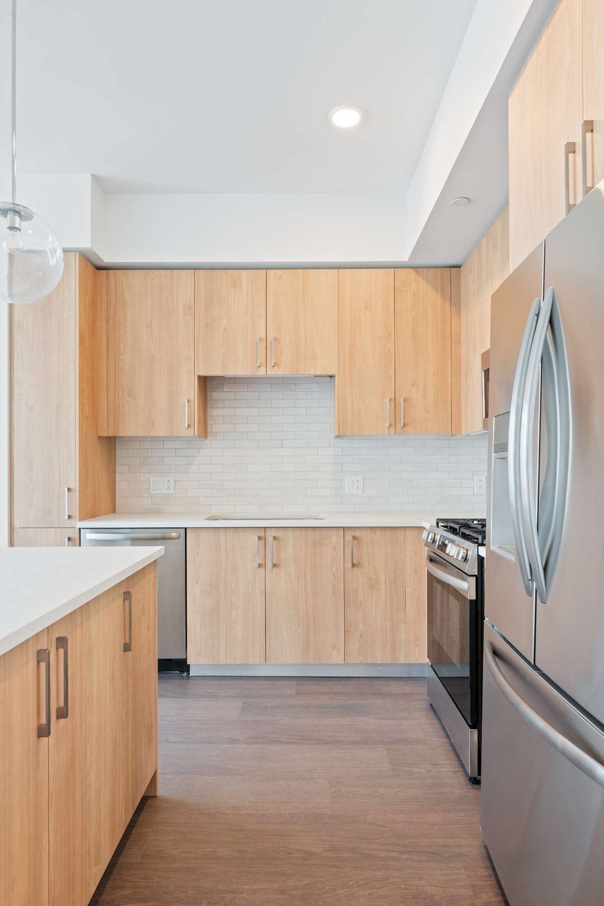 This kitchen has ample storage space.