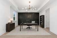 Virtually staged to show room potential.