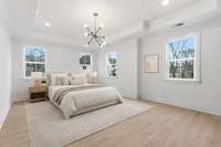 Virtually staged to show room potential.