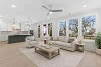 Virtually staged to show room potential.