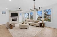 Virtually staged to show room potential.