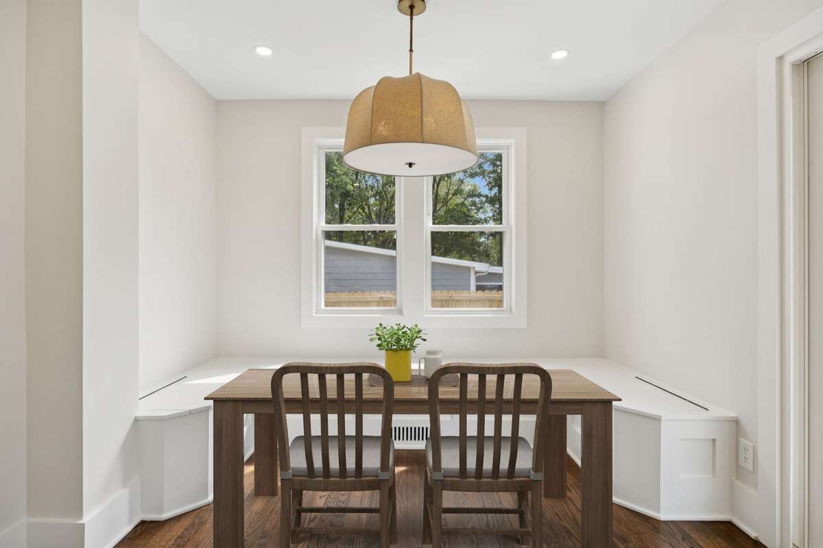 *Staged dining room*