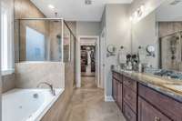 Everything you need in this spacious bathroom.