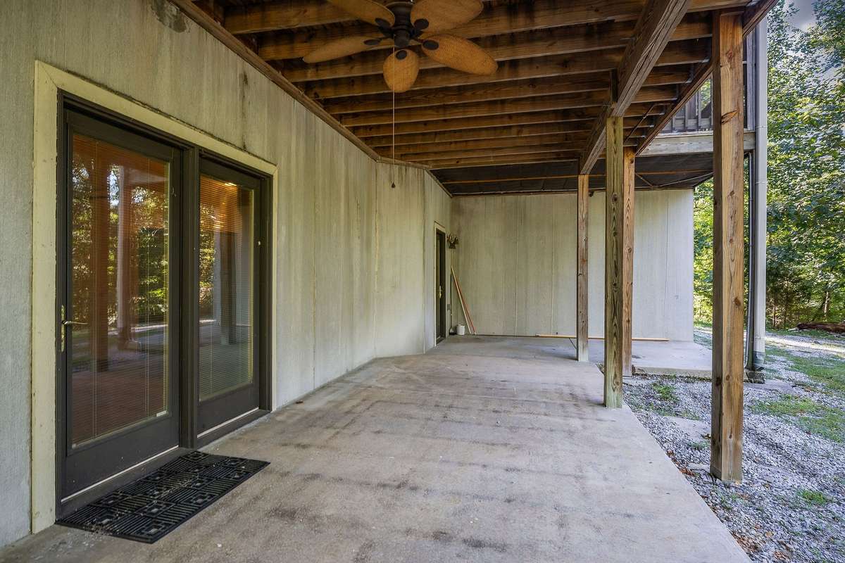 The patio area has three entrances making it the perfect place for entertaining.