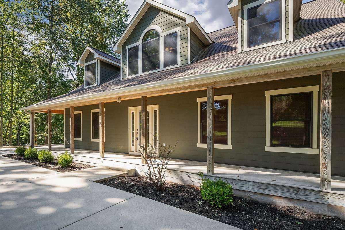 One of the home's most remarkable features is the large wrap-around porch.