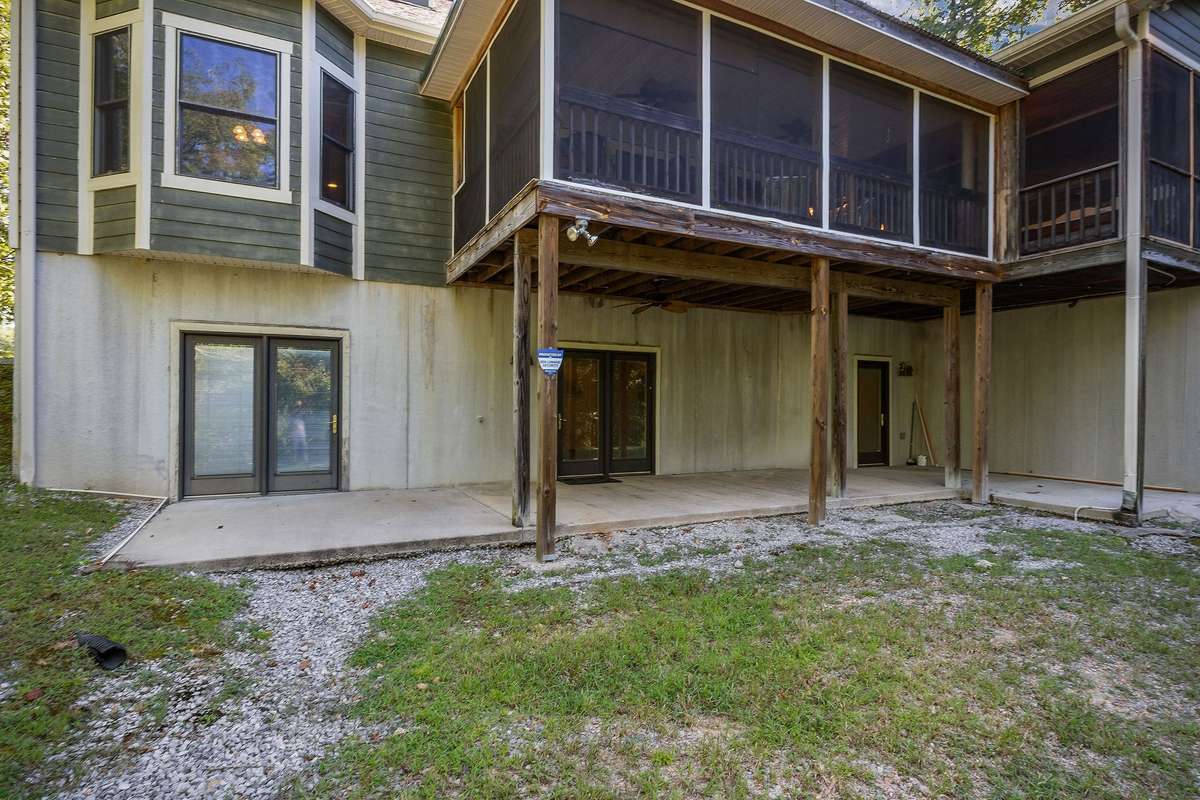 The well-built basement was designed with superior concrete walls & metal supports for the beams.