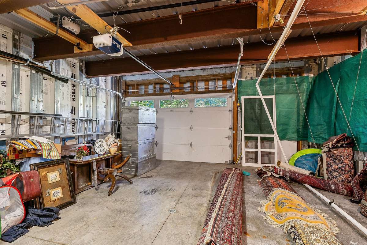 The attached downstairs garage.