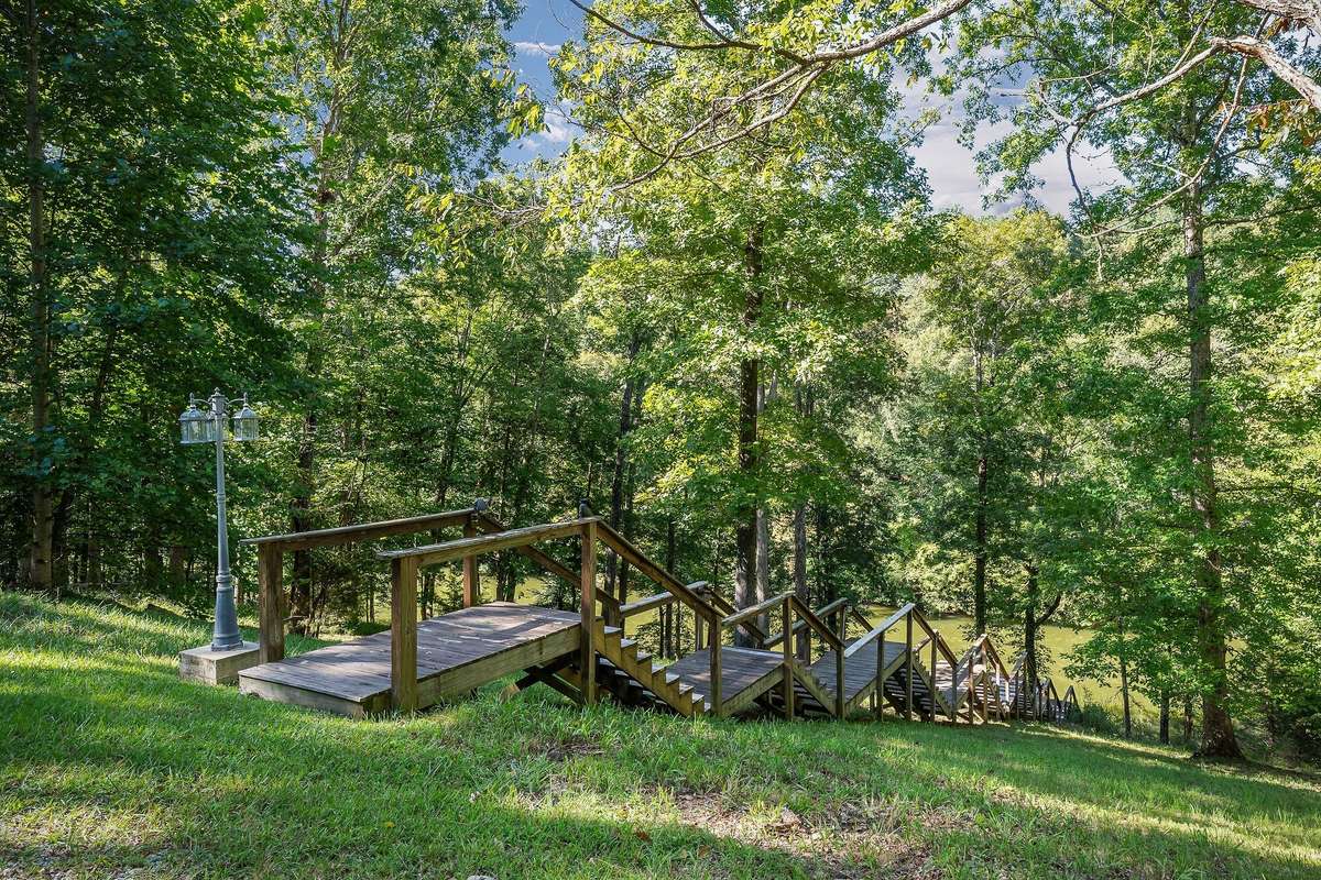 The steps leading down to the river.  You can also walk or drive a four-wheeler to the river.
