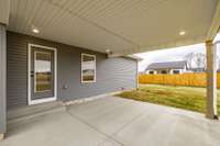 Great covered back porch~