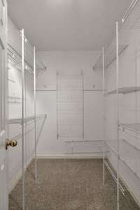 Primary walk-in closets