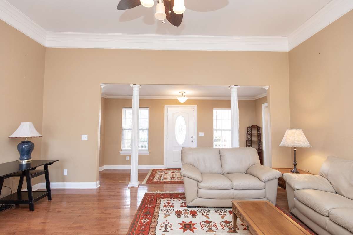 Looking back at the front door