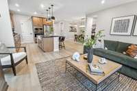 Perfect open floorplan, yet still cozy!